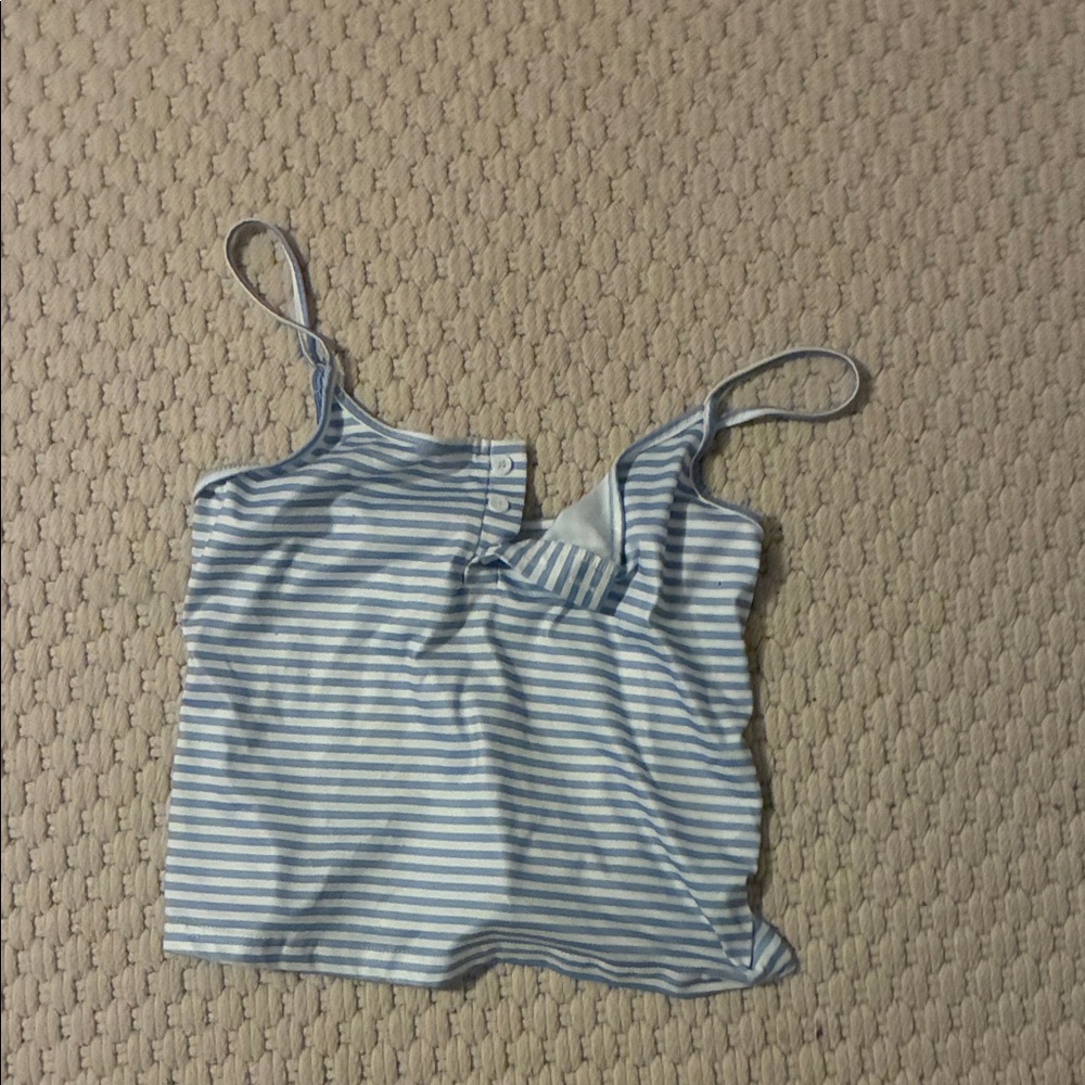 Striped Blue and White Tank Top